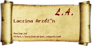 Laczina Arzén névjegykártya
